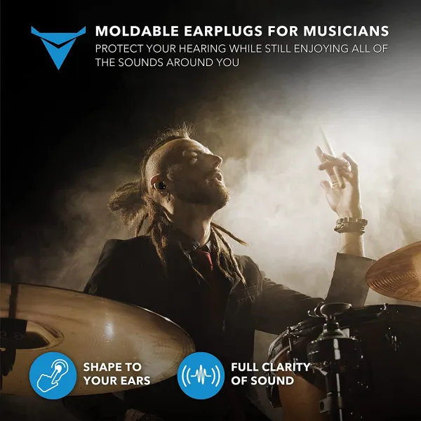 Decibullz Professional High Fidelity Earplugs | Black