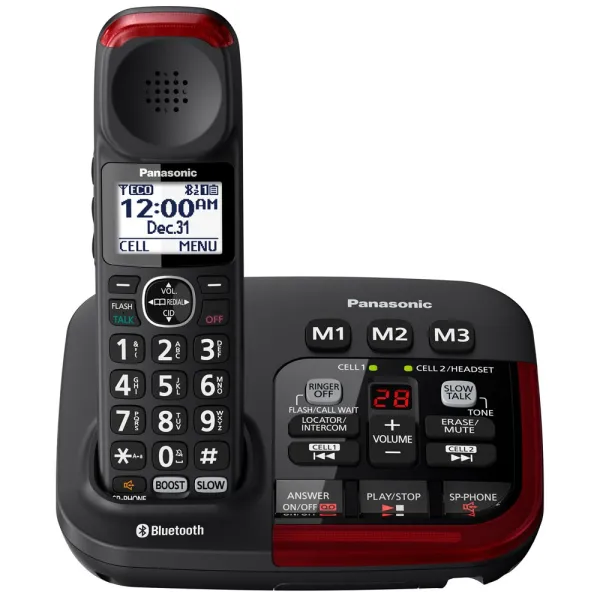 Panasonic Link2Cell KX-TGM430B Amplified Bluetooth Phone with (2) extra handsets
