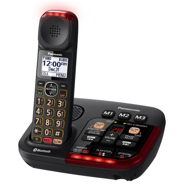 Panasonic Link2Cell KX-TGM430B Amplified Bluetooth Phone with (2) extra handsets