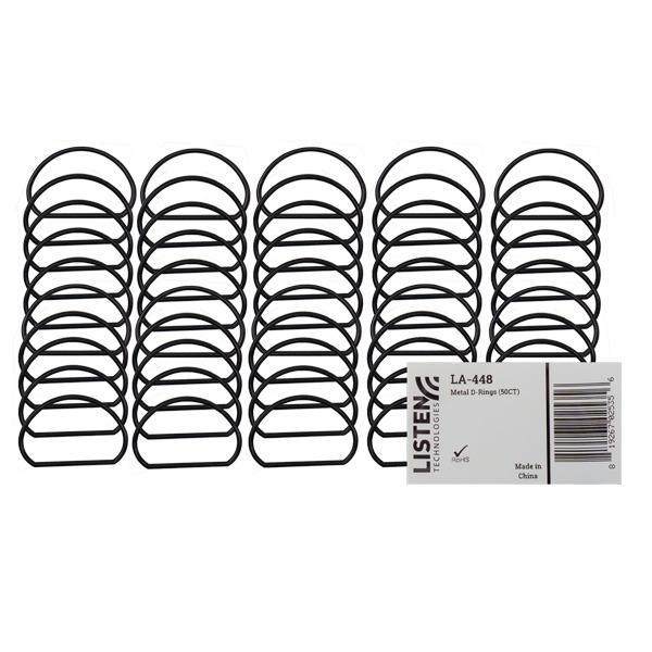 Listen Tech Metal D-Rings (50 CT)