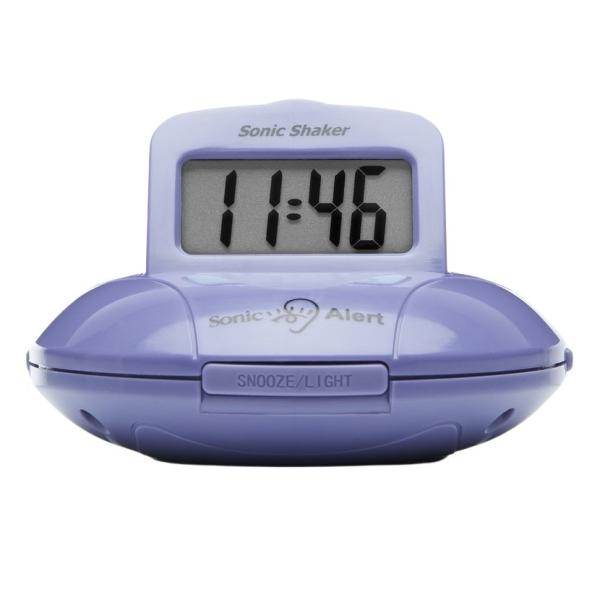 Sonic Alert Sonic Shaker SBP100 Vibrating Travel Alarm Clock | Purple