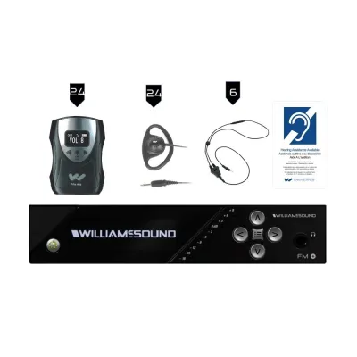 Williams Sound FM 558-24 Dual FM & Wi-Fi Assistive Listening System | 24 Listeners